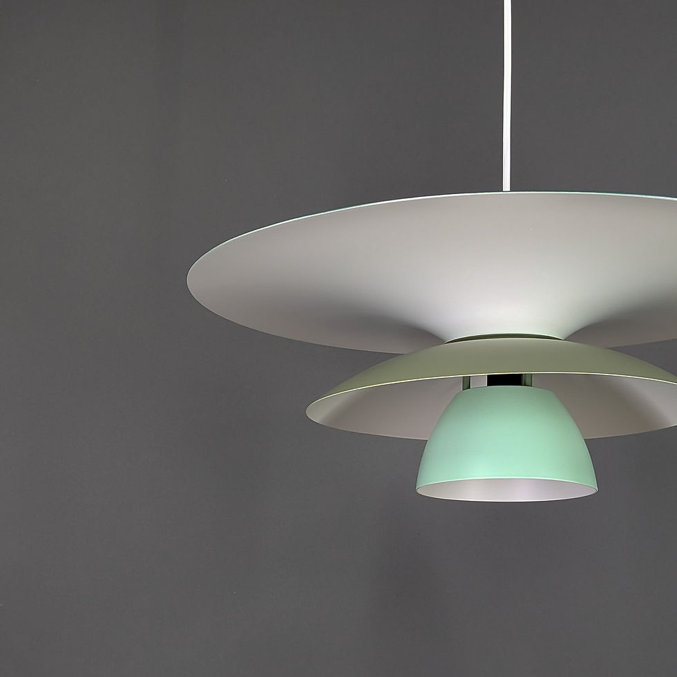 Thumbnail: Scandinavische design lamp in groene tinten