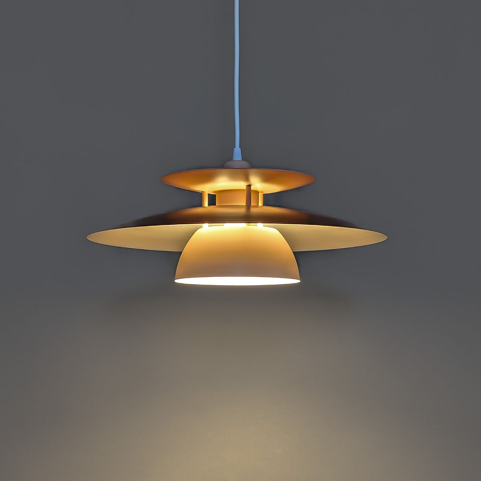 Thumbnail: Oranje Scandinavische mid century modern lamp – gerestaureerd