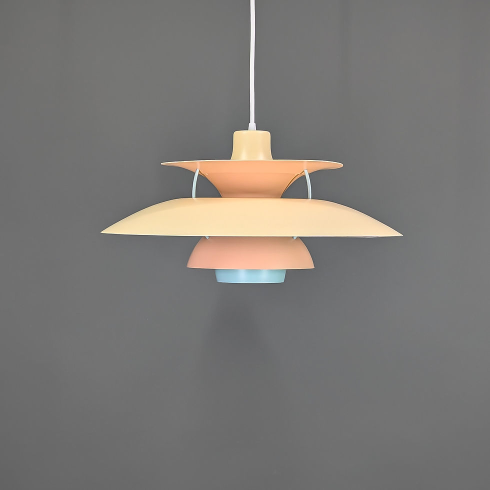 Thumbnail: PH 5 Louis Poulsen Lamp – Iconisch Deens Design - Pastel kleuren