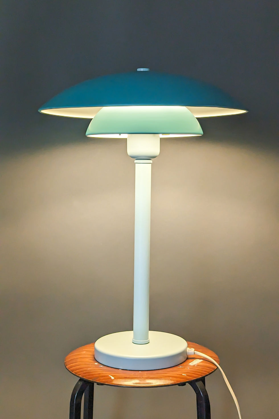 Thumbnail: Tafellamp groen turquoise - Deens design bureaulamp