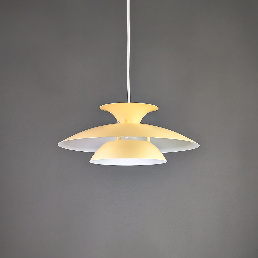 Thumbnail: Vintage Gele Hanglamp – E.S. Horn Belysning
