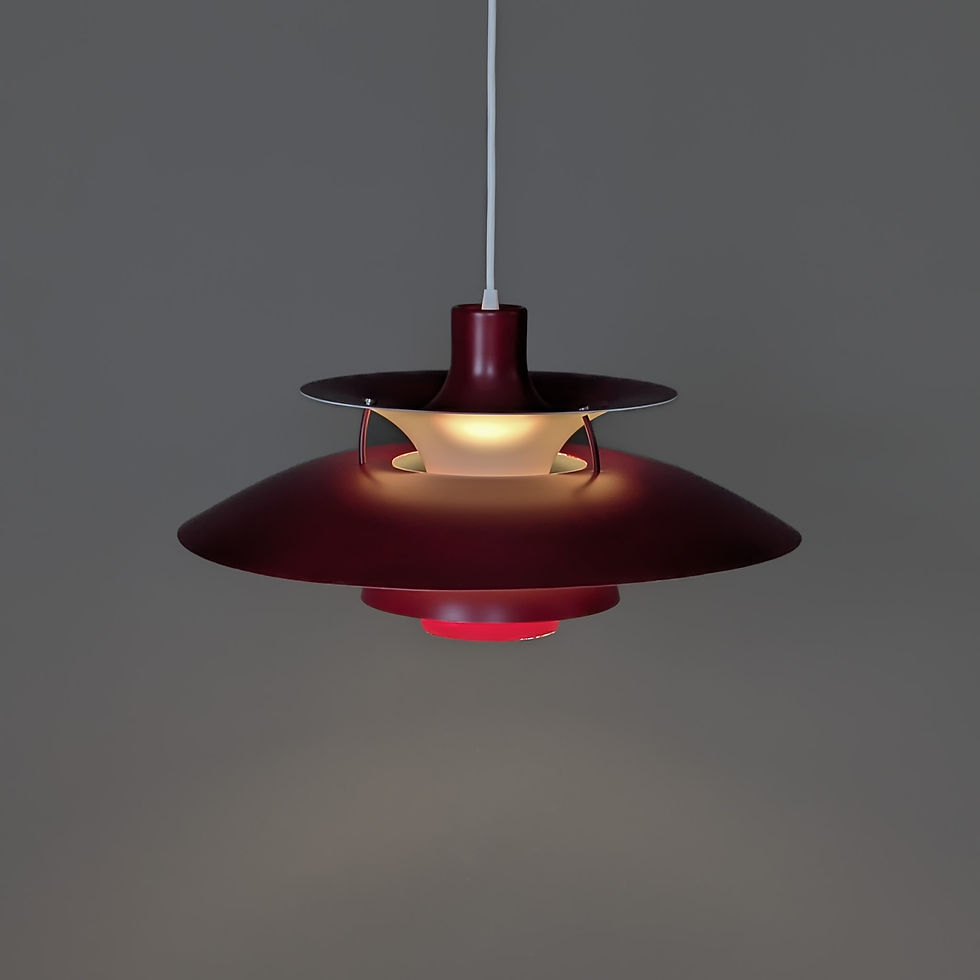 Thumbnail: PH 5 Louis Poulsen Lamp – Iconisch Deens Design - Bordeaux