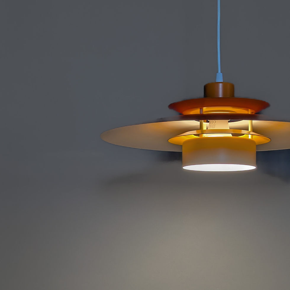 Thumbnail: Deense Hanglamp met Oranje Tinten