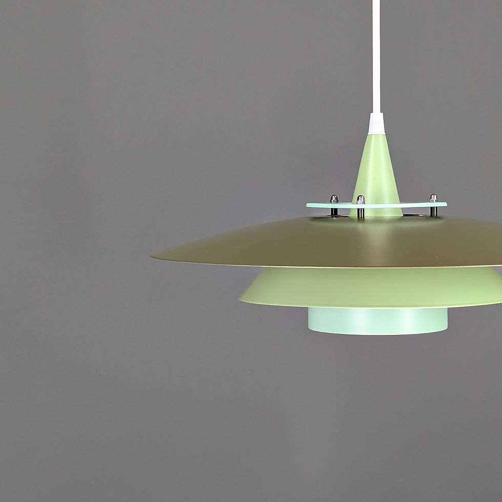 Thumbnail: Groene vintage Deense hanglamp van Scandi LAB
