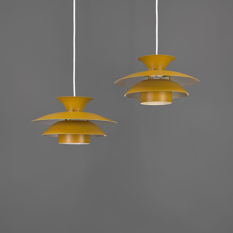 Thumbnail: Set Deens design hanglampen in Khaki - Toplamper