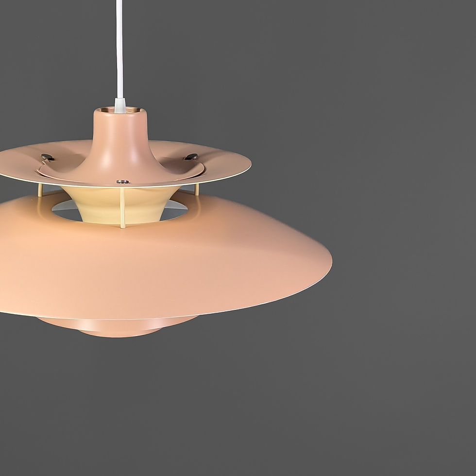 Thumbnail: PH 5 Louis Poulsen Lamp – Iconisch Deens Design Zandbruin en geel