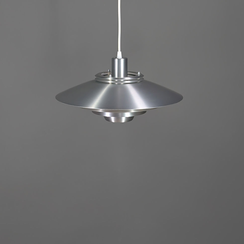 Thumbnail: Deense design hanglamp in zilver – Ø42 cm