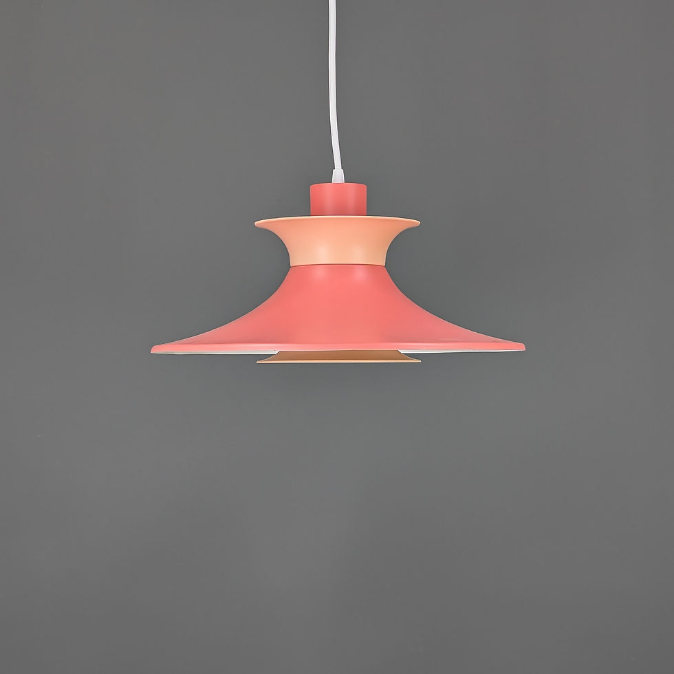 Thumbnail: Scandinavische designlamp in roze – vrolijke vintage lamp met zachte uitstraling