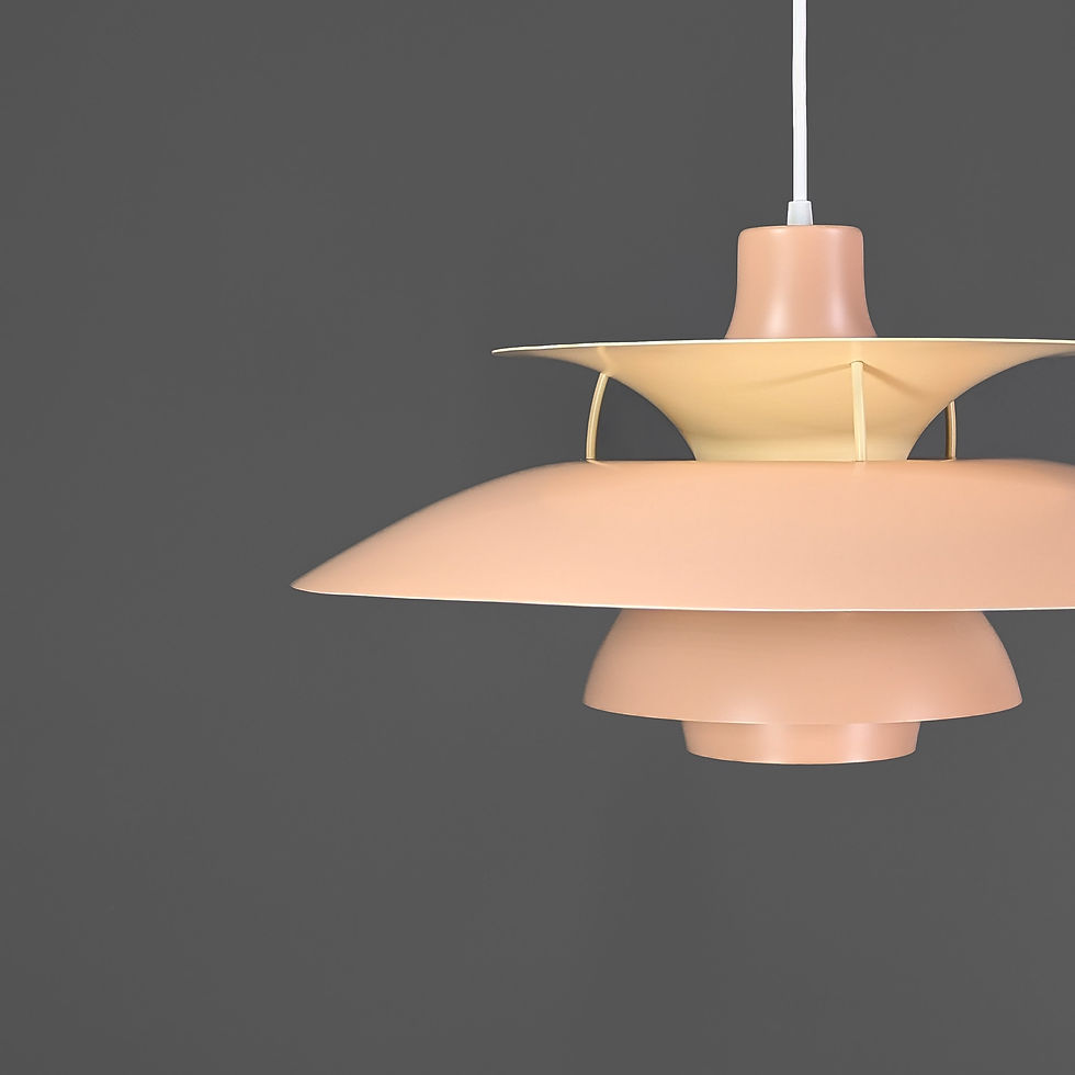 Thumbnail: PH 5 Louis Poulsen Lamp – Iconisch Deens Design Zandbruin en geel