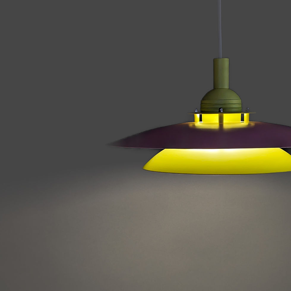 Thumbnail: Vintage Scandinavische hanglamp in groen en roze – Ø40 cm