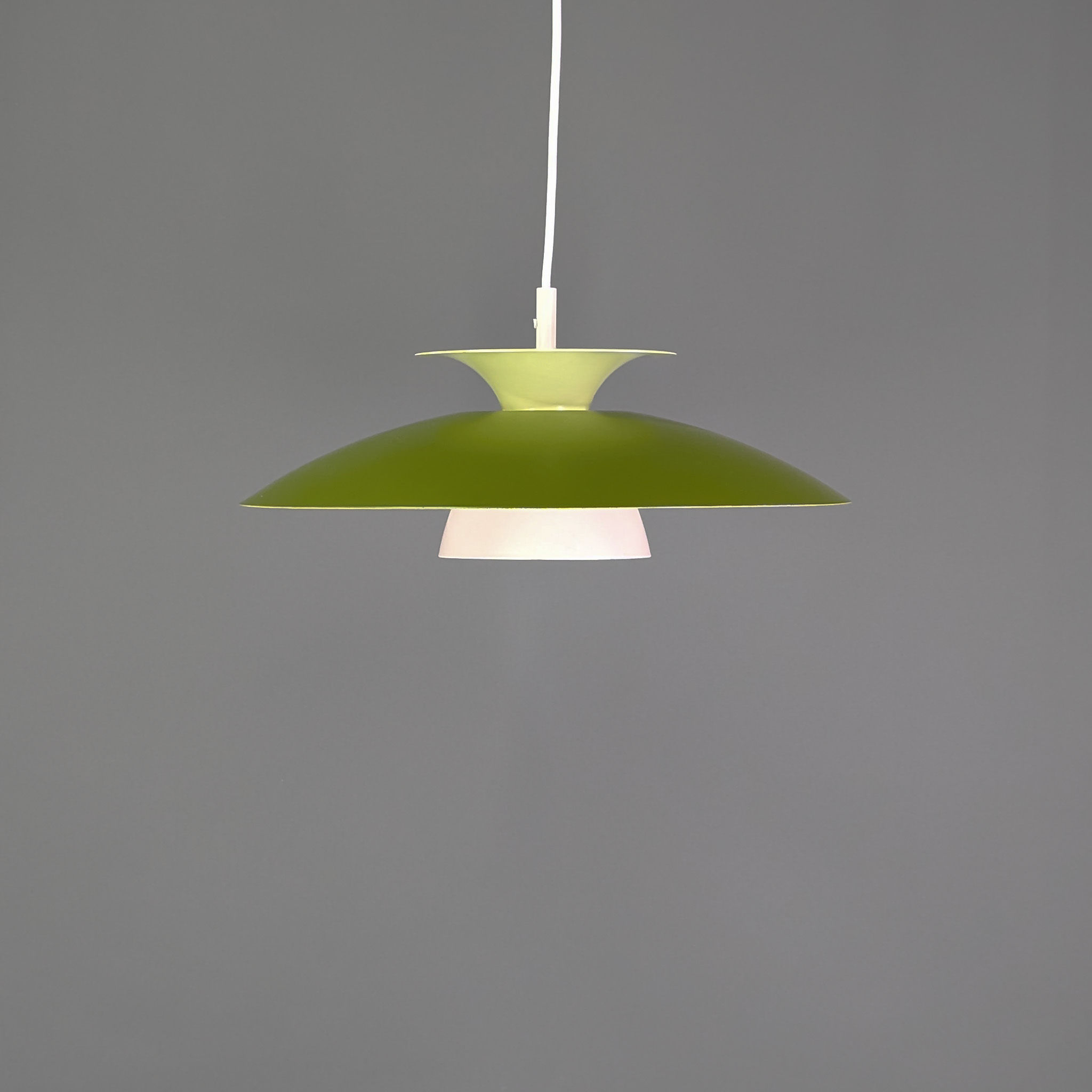Groene Deense design hanglamp - retro uitstraling
