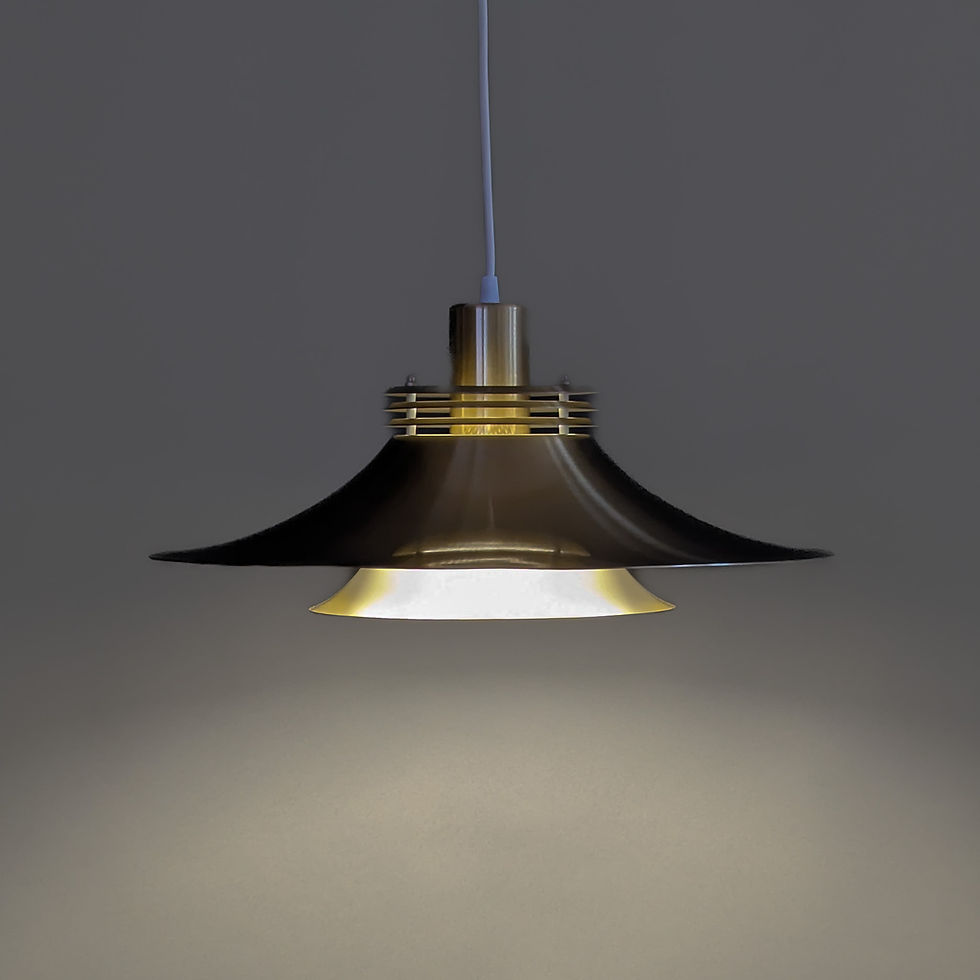 Thumbnail: Vintage Gouden Hanglamp – Retro Mid Century Look