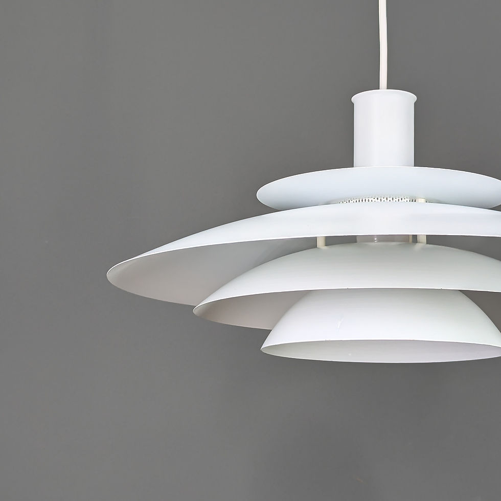 Thumbnail: Form Light 21554 vintage Scandinavische hanglamp in wit – Ø46 cm