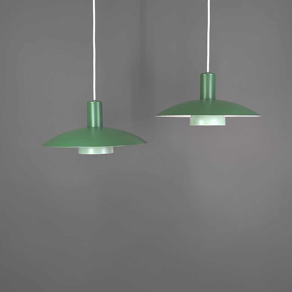 Set van 2 Scandinavische lampen in groene kleuren