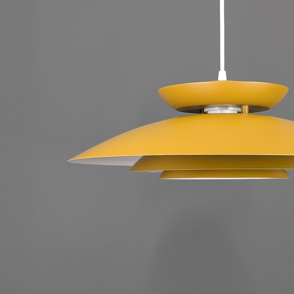 Thumbnail: Vintage Scandinavische design hanglamp in khaki – Ø46 cm