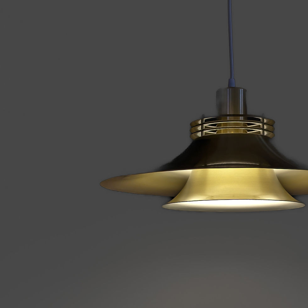 Thumbnail: Vintage Gouden Hanglamp – Retro Mid Century Look