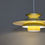 Thumbnail: Vintage retro hanglamp in mosterd kleur