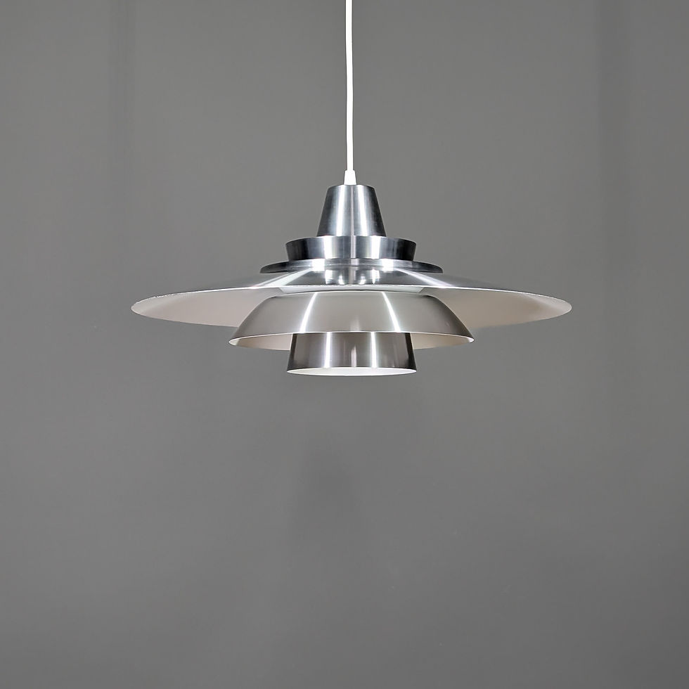 Thumbnail: Deense Superlight hanglamp in zilver – Ø49 cm