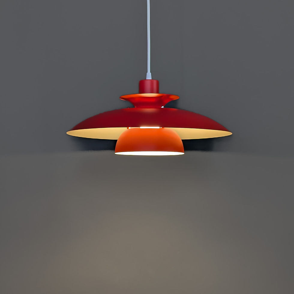 Thumbnail: Jeka Molly lamp in oranje: mid-century modern uit de jaren 80