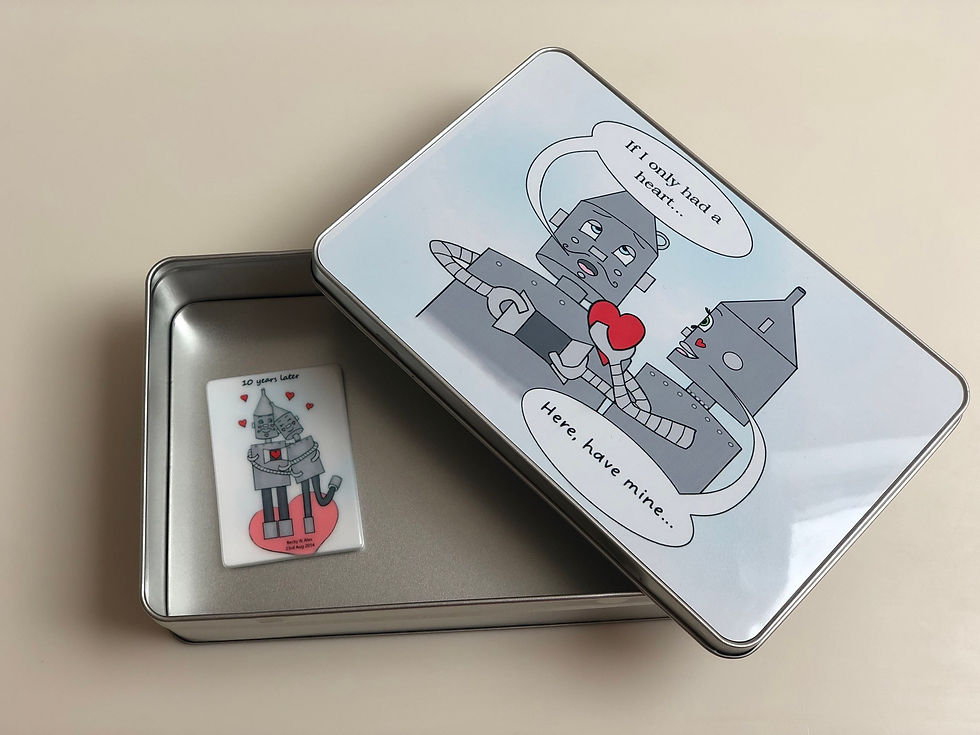 Thumbnail: 10 year anniversary gift - personalised 10 year anniversary present - tin gift