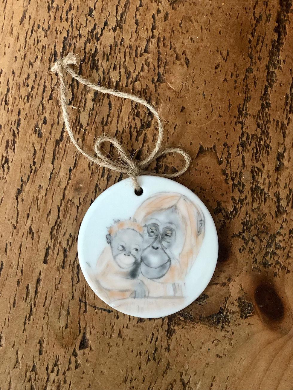 Thumbnail: Strong animal mums ceramic ornaments - personalisation optional