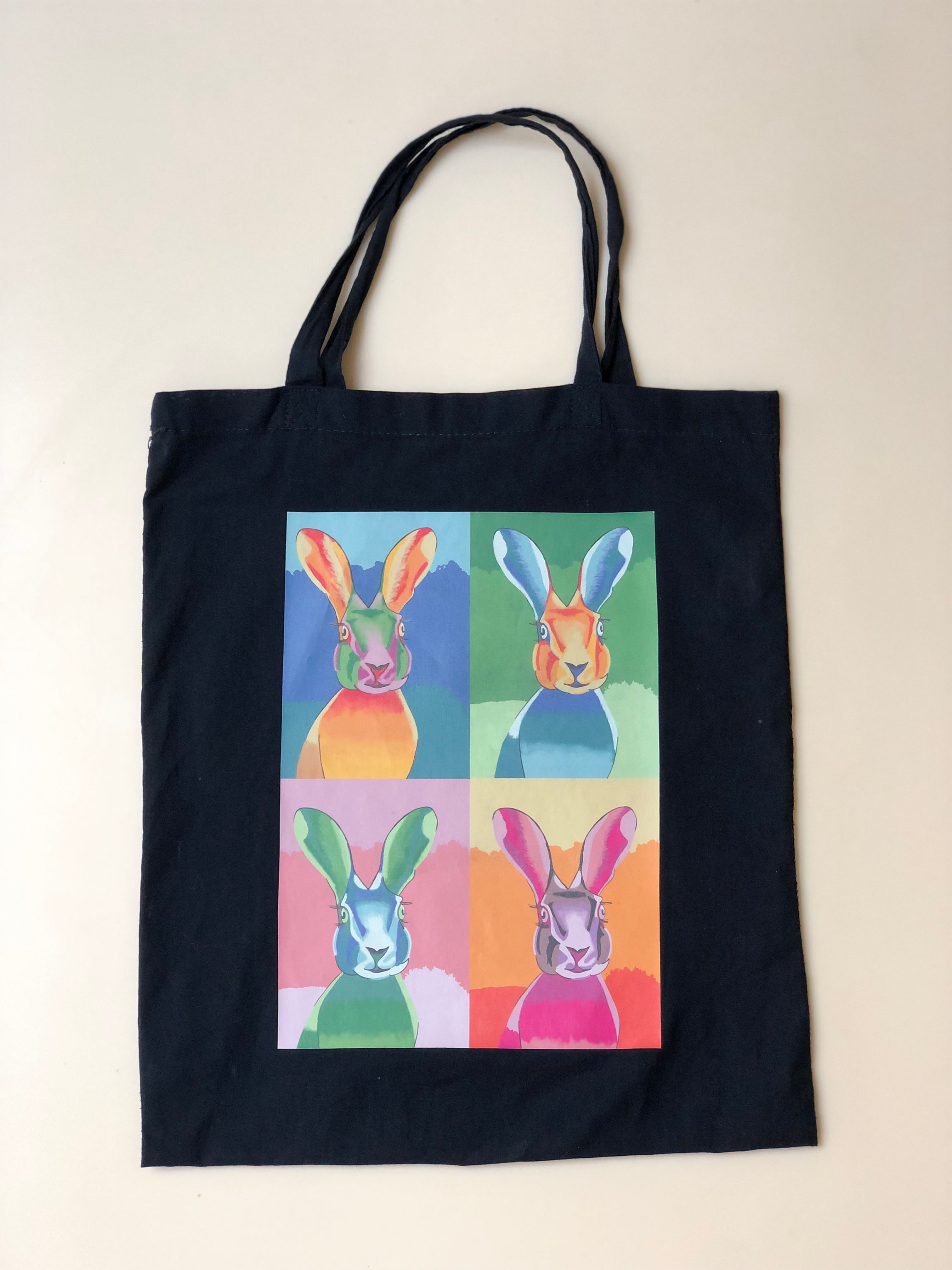 Hare design tote bag