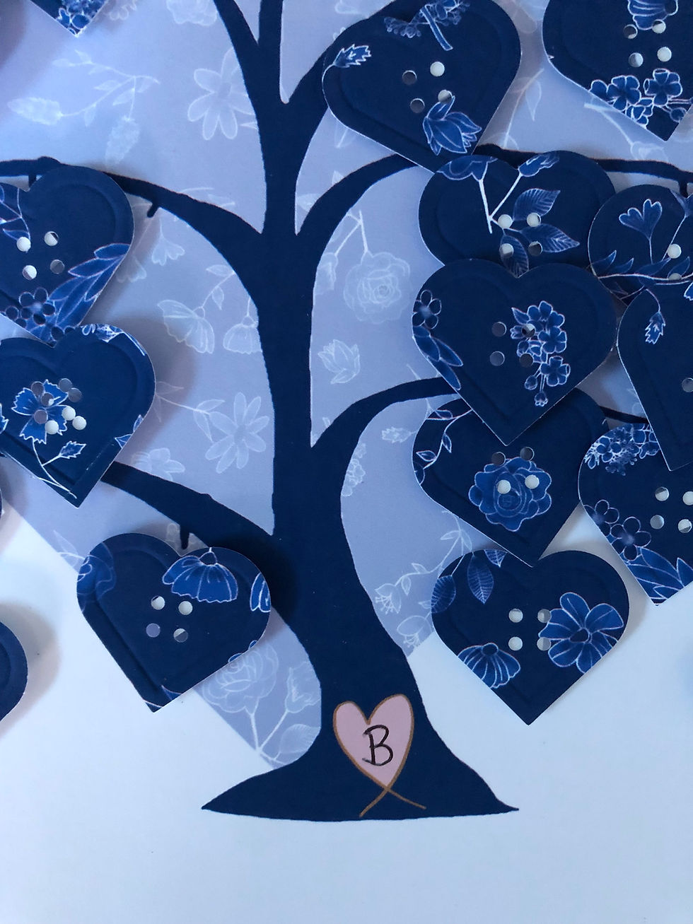 Thumbnail: Willow heart tree - 3D, framed and personalised 