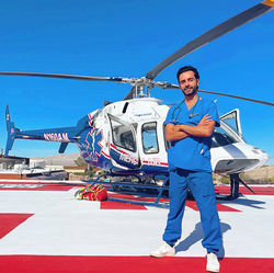 Arsi Nami doctor on Helipad