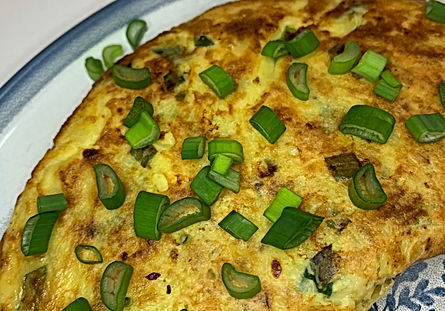 Taze Soğanlı Patatesli Omlet