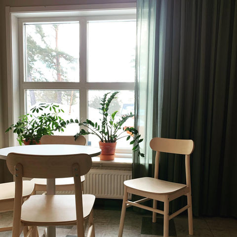 Gardiner sydda åt Framnäs folkhögskola!
Tyg från Astrid textiles.