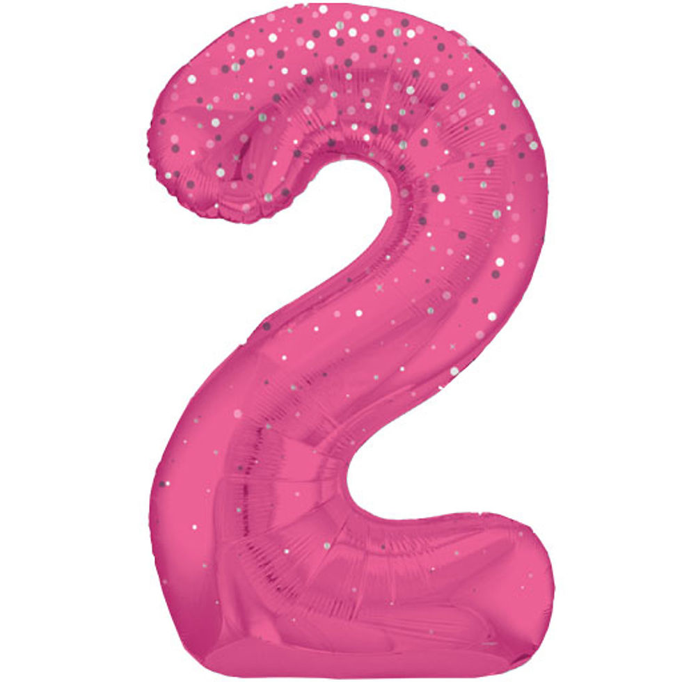 Thumbnail: Personalised 34" Pink Glitz Number Balloon