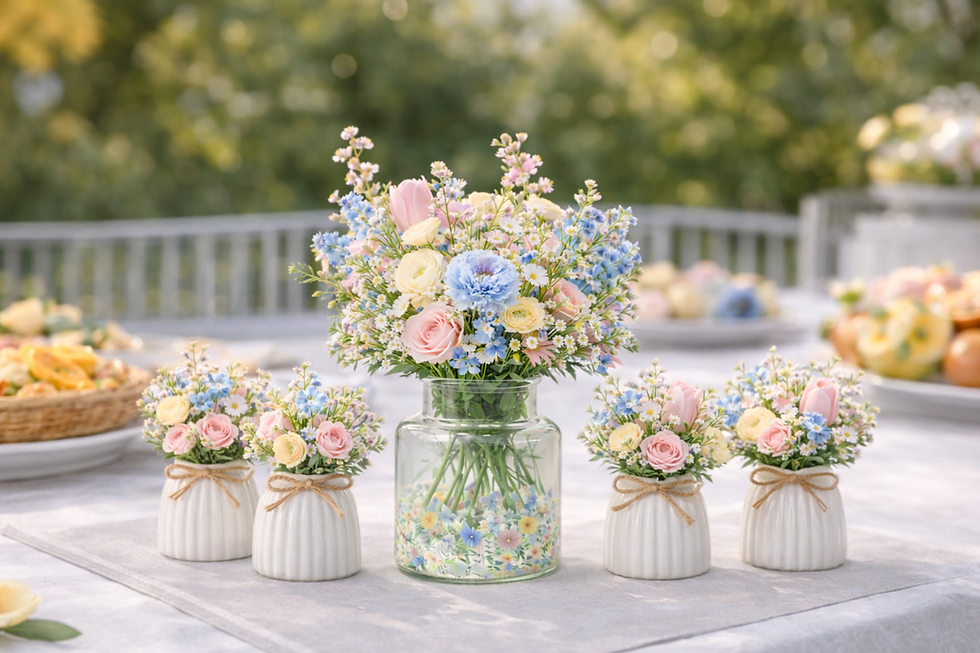 Pastel meadow with 4 x ripple accent