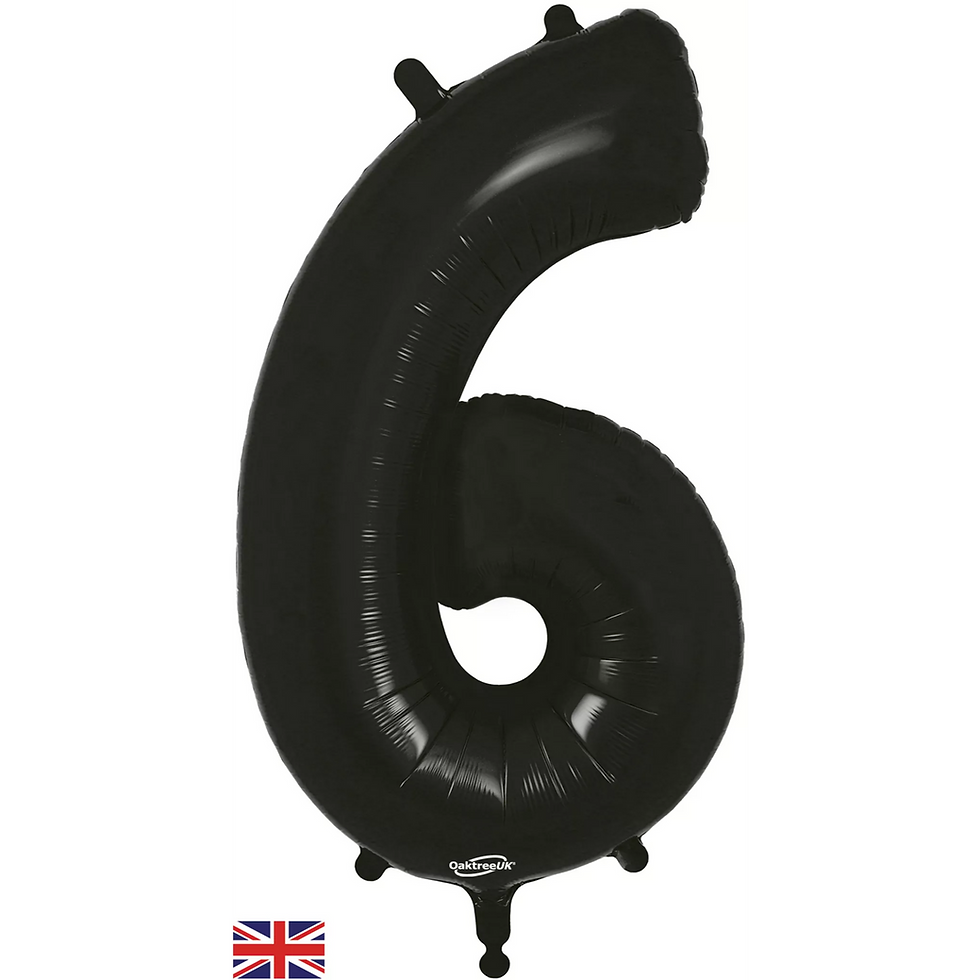 Thumbnail: Personalised 34" Shiny Black Number Balloon