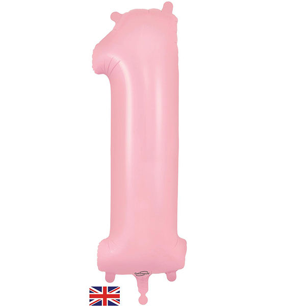 Thumbnail: Personalised 34" Pastel Pink Number Balloon