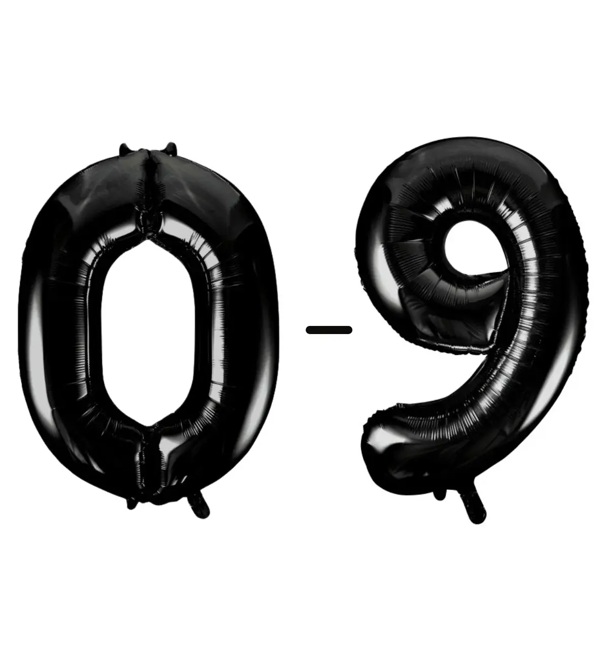Personalised 34" Shiny Black Number Balloon