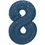 Thumbnail: Personalised Blue Glitz 34" Air-Filled Number Balloon Bouquet
