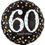 Thumbnail: Black and gold “60th birthday” foil balloon with confetti design.