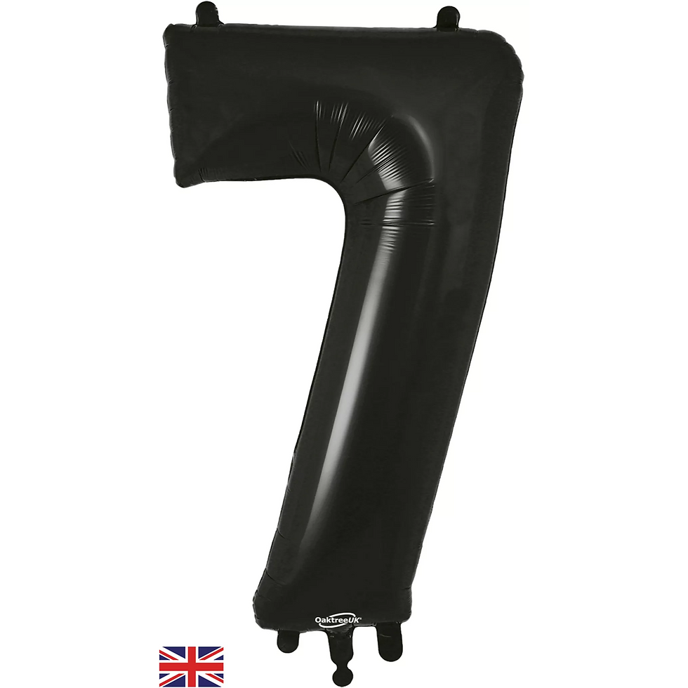 Thumbnail: Personalised 34" Shiny Black Number Balloon