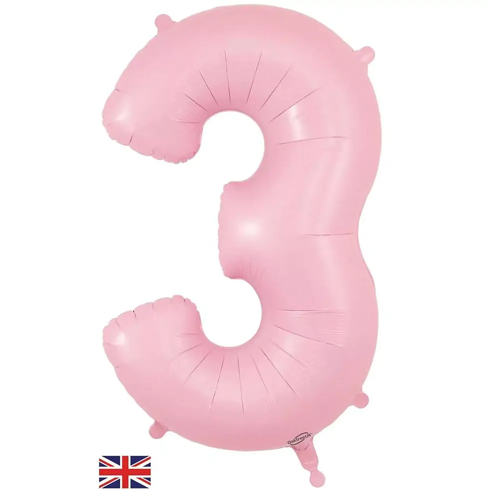 Thumbnail: Personalised 34" Pastel Pink Number Balloon
