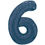 Thumbnail: Personalised Blue Glitz 34" Air-Filled Number Balloon Bouquet