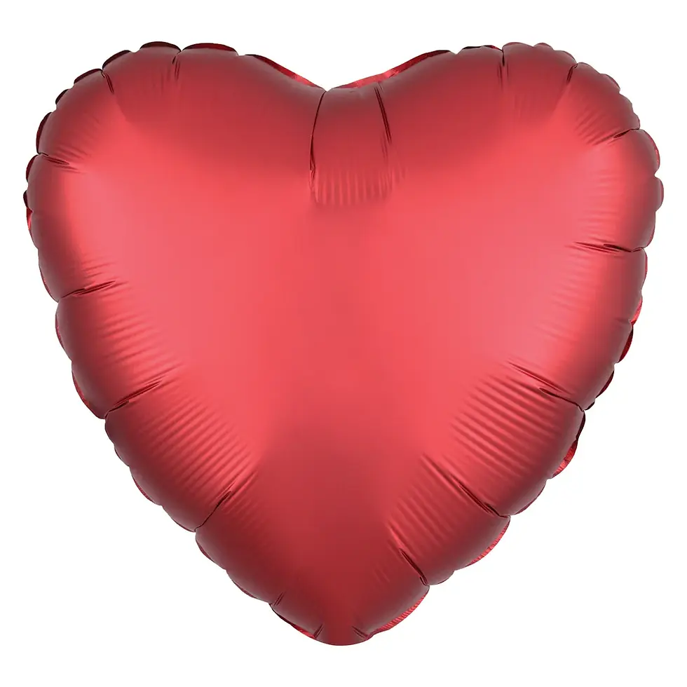 Thumbnail: 3 x 18" Satin Luxe Heart Foil Helium Balloon