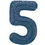 Thumbnail: Personalised Blue Glitz 34" Air-Filled Number Balloon Bouquet