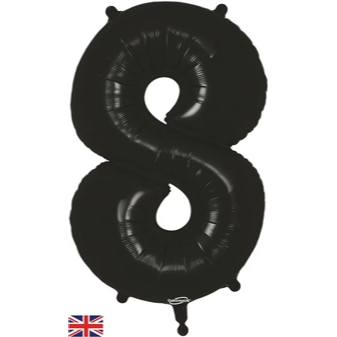 Thumbnail: Personalised 34" Shiny Black Number Balloon