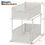 Thumbnail: White Portable 2-Tier Sliding Cabinet Basket Organizer w/ Drawers