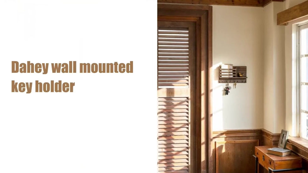 Thumbnail: Rustic Wooden Wall-Mounted Entryway Organizer (w/ Sorter Rack, 4 Hooks, & Shelf)
