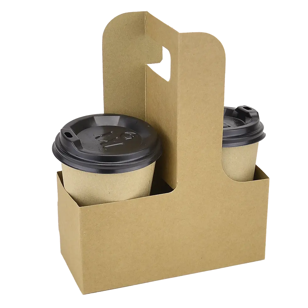Картонний тримач для двох стаканчиків кави