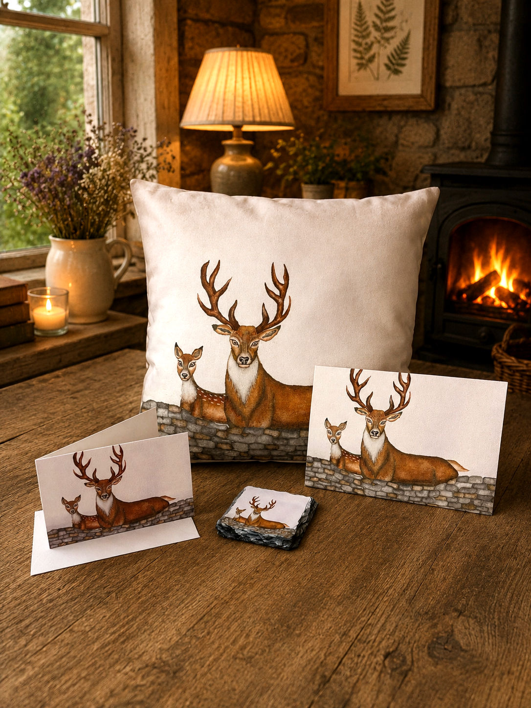 Deer Home Gift Set – Cosy Woodland Decor Bundle | Gift for Nature Lovers