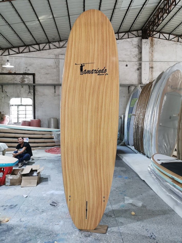 Thumbnail: 10’6” Teak Wood Polymer Shell SUP