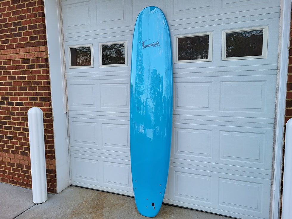 Thumbnail: Soft top surf board 7', 8', 9' with plug fins