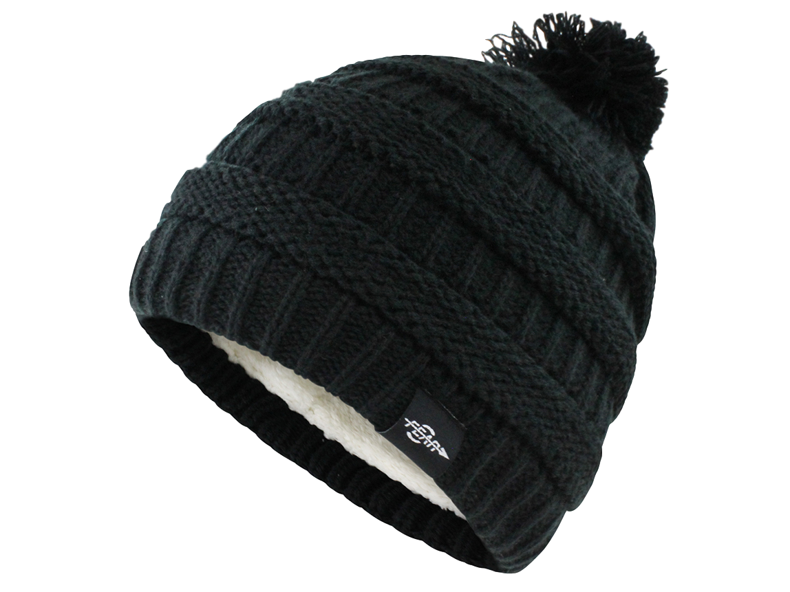 Fear0 NJ Women Plush Insulated EKnit Pom Pom Beanie Hat